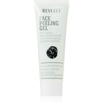 Revuele Face Peeling Gel Charcoal exfoliant de curățare cu cărbune activ