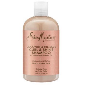 Sampon pentru stralucirea buclelor cu hibiscus si nuca de cocos, Shea Moisture, 384ml