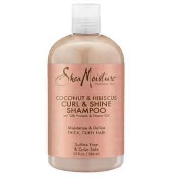 Sampon pentru stralucirea buclelor cu hibiscus si nuca de cocos, Shea Moisture, 384ml