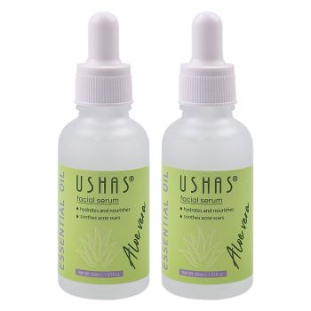 Ser Hidratant si Reparator Ushas Aloe Vera Essential Oil, set 2 buc