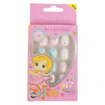 Set 12 Unghii False Pentru Copii, 73 Stele Cazatoare
