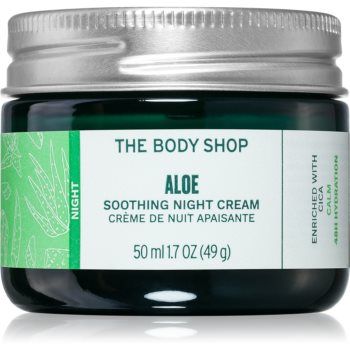 The Body Shop Aloe crema de noapte cu efect calmant pentru piele sensibilă