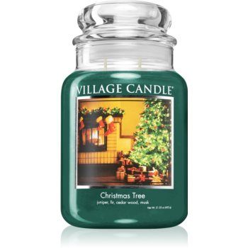 Village Candle Christmas Tree lumânare parfumată (Glass Lid)