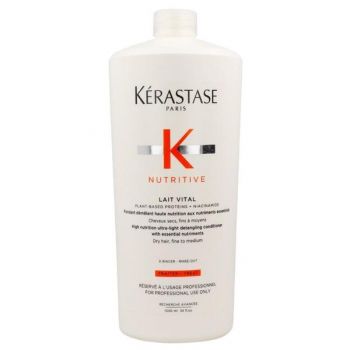 Balsam Nutritiv pentru Par Uscat, Fin spre Mediu - Kerastase Lait Vital with Plant-Based Proteins and Niacinamide, 1000 ml