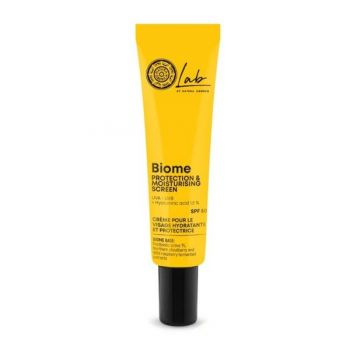 Crema Fata Hidratanta cu SPF50, Uva Uvb, Acid Hialuronic  Lab Biome by Natura Siberica, 30 ml