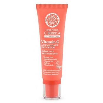 Crema pentru Ochi Antioxidanta cu Vitamina C Cafeina si Fosfolipide Oblepikha C-Berrica, 30 ml ieftin