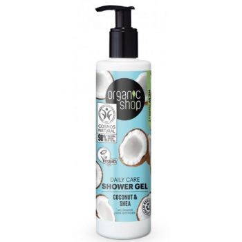 Gel de Dus Bio cu Shea si Unt de Cocos Organic Shop, 280 ml