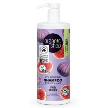 Sampon Volum pentru Par Gras cu Smochine si Macese Volumizing Fig & Rosehip Organic Shop, 1000 ml