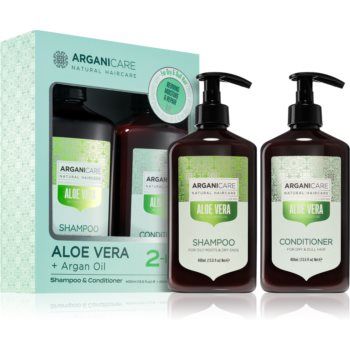 Arganicare Aloe vera Duo Box set cadou (cu efect de hidratare) ieftin