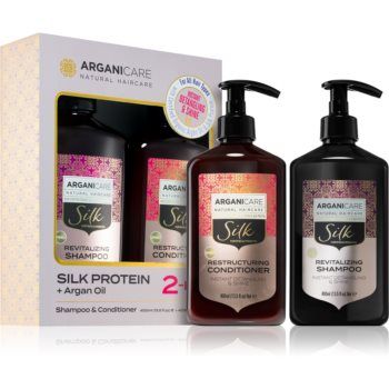 Arganicare Silk Protein Duo Box set cadou (cu efect revitalizant)