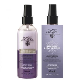 Balsam Bifazic Iluminator pentru Par Blond Nook Magic Argan Oil Ritual Blonde 200 ml