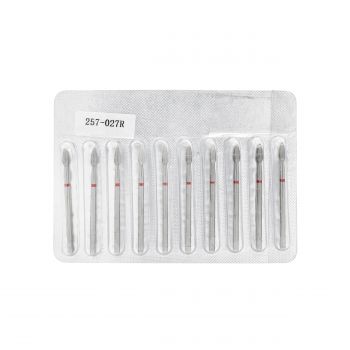 Bit (Cap) Freza Diamant Cuticule, Flacara, Rosu, 243L-023R