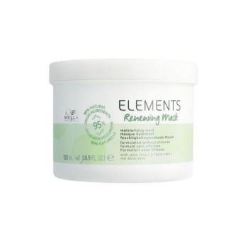 Masca de Par Vegana pentru Toate Tipurile de Par - Wella Professionals Elements Renewing Mask, varianta 2023, 500 ml de firma originala