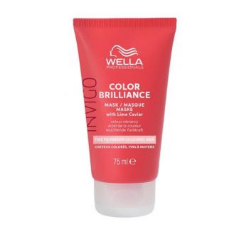 Masca pentru Par Vopsit Fir Subtire/Normal - Wella Professionals Invigo Color Brilliance Fine/Normal Travel Size Mask, varianta 2023, 75 ml de firma originala