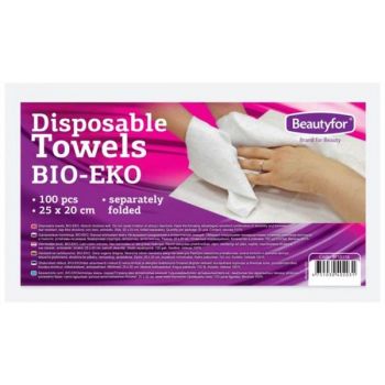 Prosoape de unica folosinta - Beautyfor Disposable Towles BIO-EKO, 25 cm x 20 cm, 100 buc de firma original