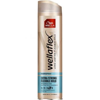 Fixativ cu Fixare Extra Puternica - Wella Wellaflex Hairspray Flexible Extra Strong Hold, 250 ml ieftin