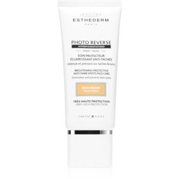 Institut Esthederm Photo Reverse Protective Anti-Dark Spots Tinted Face Care crème de protectie anti-acnee cu o protectie UV ridicata