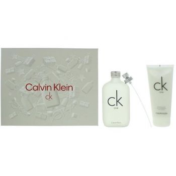 Set Calvin Klein CK One Unisex - Apa de toaleta 200 ml, Lotiune de Corp 200 ml la reducere