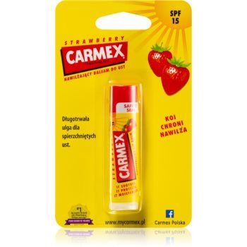 Carmex Strawberry balsam pentru buze cu efect hidratant SPF 15 de firma original