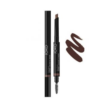 Creion Contur Sprancene cu Periuta - Joko Brow Pencil Expert Colour & Shape, nuanta #1, 5 g ieftin