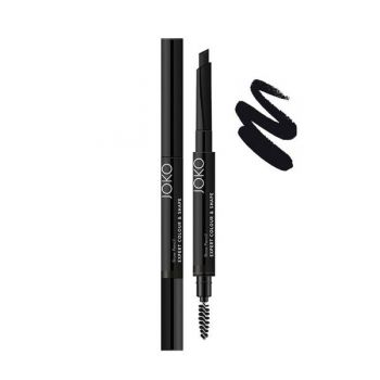 Creion Contur Sprancene cu Periuta - Joko Brow Pencil Expert Colour & Shape, nuanta #4, 5 g