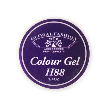 Gel Color Unghii, Vopsea de Arta Global Fashion, Seria Noble Purple H88, 5g ieftin