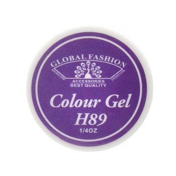 Gel Color Unghii, Vopsea de Arta Global Fashion, Seria Noble Purple H89, 5g ieftin