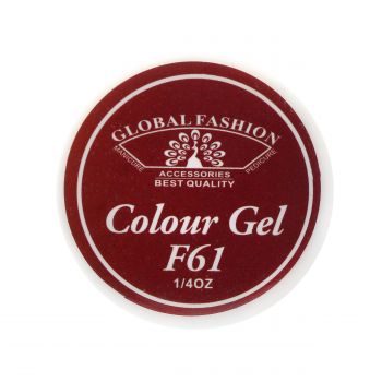 Gel Color Unghii, Vopsea de Arta Global Fashion, Seria Rose Red F61, 5g ieftin