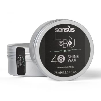 Guma Modelatoare de Par Sensus Tabu Man 48 Shine Wax 75 ml