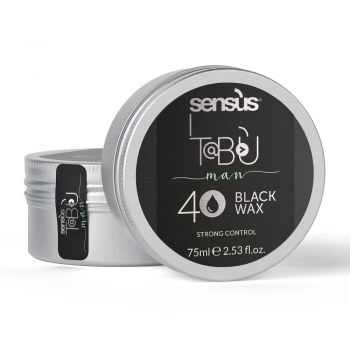 Guma Modelatoare pentru Par Sensus Tabu Man Black Wax 75 ml la reducere