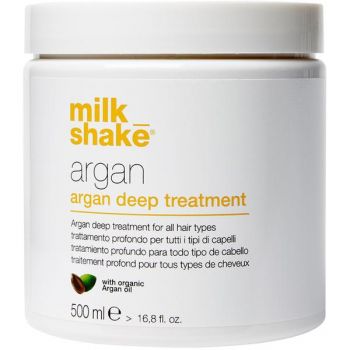 Masca Tratament cu Ulei de Argan pentru Toate Tipurile de Par - Milk Shake Argan Deep Treatment, 500 ml la reducere