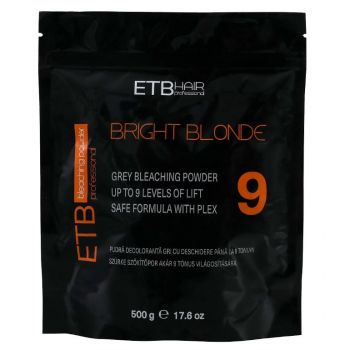 Pudra Decoloranta ETB Hair Professional Bright Blonde Gri 9 Tonuri 500g ieftin