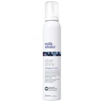 Spuma pentru Par Blond, Gri sau Alb - Milk Shake Silver Shine Whipped Cream, 200 ml ieftina