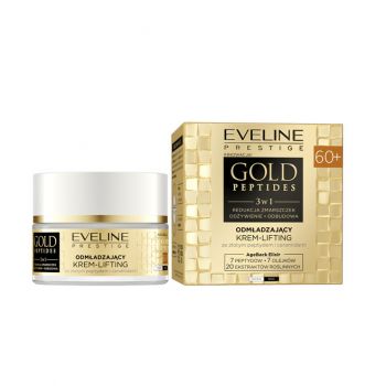 Crema de fata anti-imbatranire Eveline Cosmetics Gold Peptides 60+, 50 ml