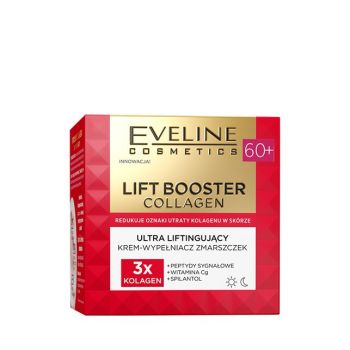 Crema de umplere a ridurilor ultra lifting Lift Booster Colagen de la Eveline Cosmetics, + 60, 50 ml
