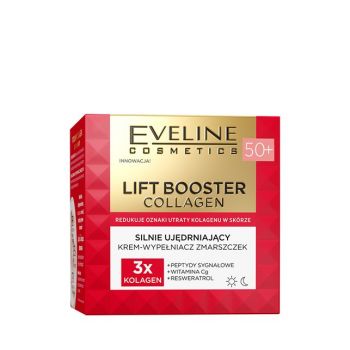 Crema de umplere pentru fermitate Lift Booster Colagen de la Eveline Cosmetics, + 50, 50 ml