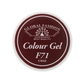 Gel Color Unghii, Vopsea de Arta Global Fashion, Seria Noble Purple F71, 5g ieftin