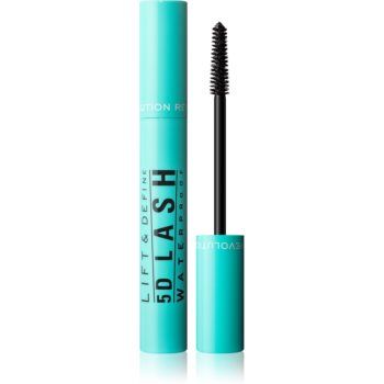 Makeup Revolution 5D Lash rimel pentru alungire rezistent la apă, pentru extra volum