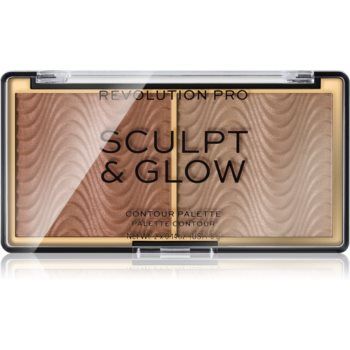 Revolution PRO Sculpt And Glow paletă pentru contur și iluminare