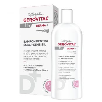 Sampon pentru scalp sensibil Gerovital H3 Derma+ (Concentratie: Sampon, Gramaj: 200 ml)