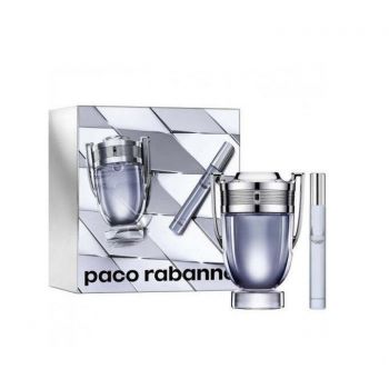 Set cadou Paco Rabanne, Invictus, Apa de Toaleta, Barbati, 100 ml + 20 ml