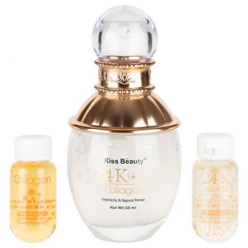 Set Primer, Ser pentru Elasticitate&Hidratare, Ser Reparator Colagen Kiss Beauty