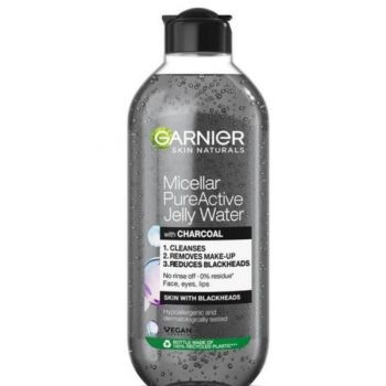 Apa micelara cu textura de gel imbogatita acid salicilic si carbune activ Skin Naturals, Garnier, 400 ml