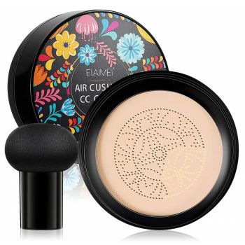 Crema Corectoare pentru Ten, CC Cream cu Efect de Matifiere si Acoperire Naturala, Elaimei Air Cushion, Natural Color, 15 g