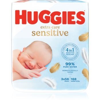 Huggies Extra Care Triplo șervețele umede pentru copii