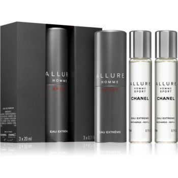 Chanel Allure Homme Sport Eau Extreme Eau de Parfum (1x reincarcabil + 2x rezerva) pentru bărbați