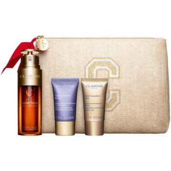 Clarins Double Serum & Nutri-Lumière Collection set cadou de Crăciun (pentru ten matur)