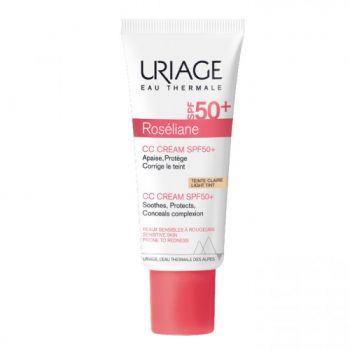 Crema CC anti-roseata cu SPF 50+ Roseliane, Uriage (Concentratie: Crema pentru fata, Gramaj: 40 ml)