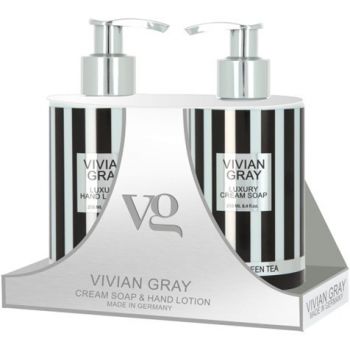 Set cadou Vivian Gray Lemon & Green Tea, Unisex, Sapun lichid, 250 ml + Crema de maini, 250 ml de firma original