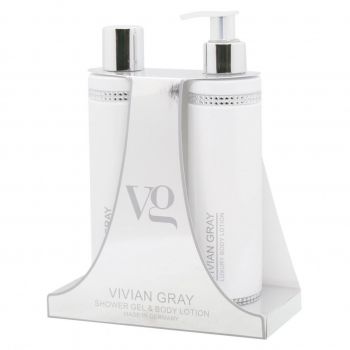 Set cadou Vivian Gray White Crystals, Femei, Gel de dus, 250 ml + Lotiune de corp, 250 ml